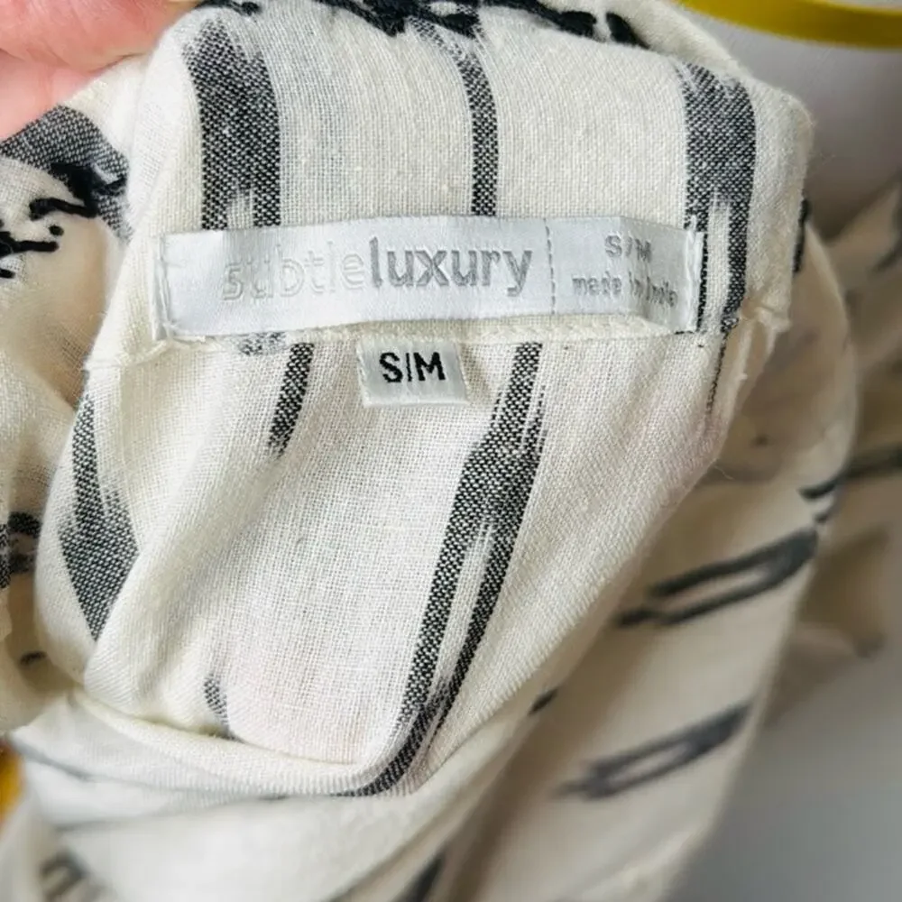Subtle Luxury White and Black Patterned Cardigan
